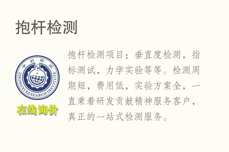 抱杆<font color='red'>检测</font>